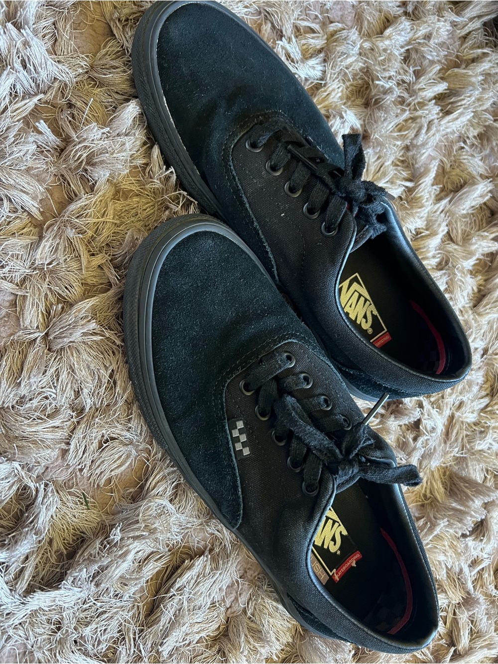 Vans Black Low-Top Canvas & Suede Sneakers